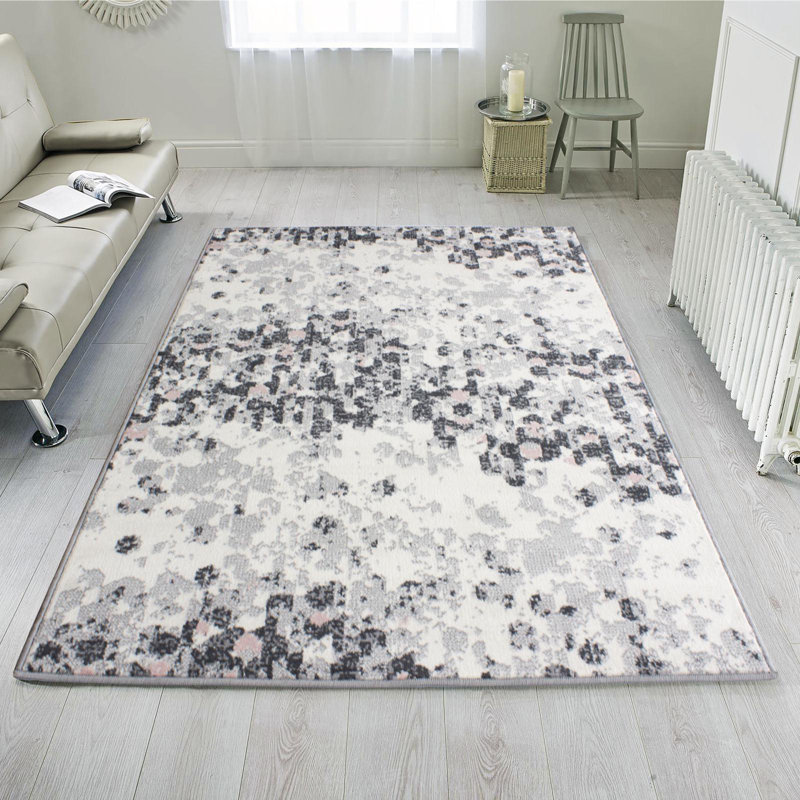 17 Stories Grey/Blush Pink Rug Wayfair.co.uk